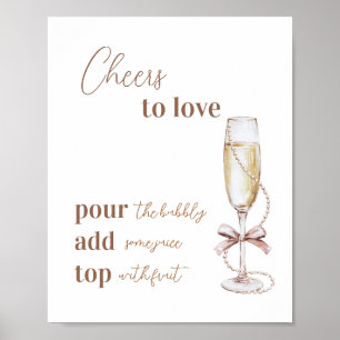Poster Pérolas e Prosecco Saúde o Chá de panela do Amor