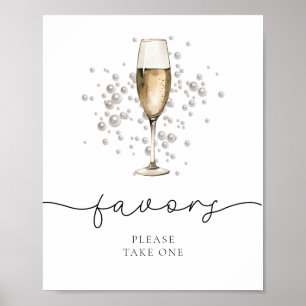 Poster Pérolas Elegantes e Favores do Chá de panela Prose