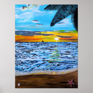 Poster Perseguindo a Pintura do Pôr do Sol por Alfred Fox