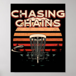 Poster Perseguindo Correntes Disc Golf Hobby Disc Golfer 