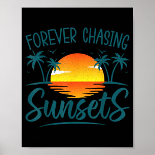 Poster Perseguindo o pôr do sol para sempre Sol de verão