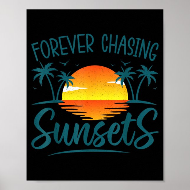 Poster Perseguindo para Sempre o Sol do Entardecer Verão  (Frente)