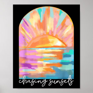 Poster Perseguindo Pôrs do sol de férias de verão no Hava