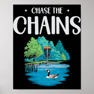 Poster Perseguir as Correntes Disc Golf Paisagem Natural