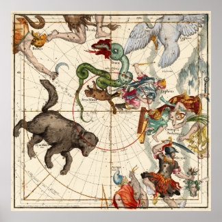 Póster Perseu, Hércules, Cassiopea e Andrômeda