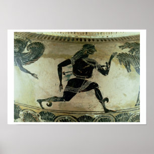 Poster Perseus que foge do Gorgons, detalhe de um A