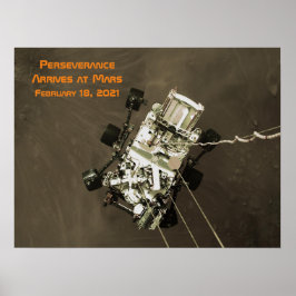 Poster Perseverança Chega a Marte