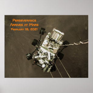 Poster Perseverança chega a Marte