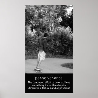 Poster Perseverança no quadro