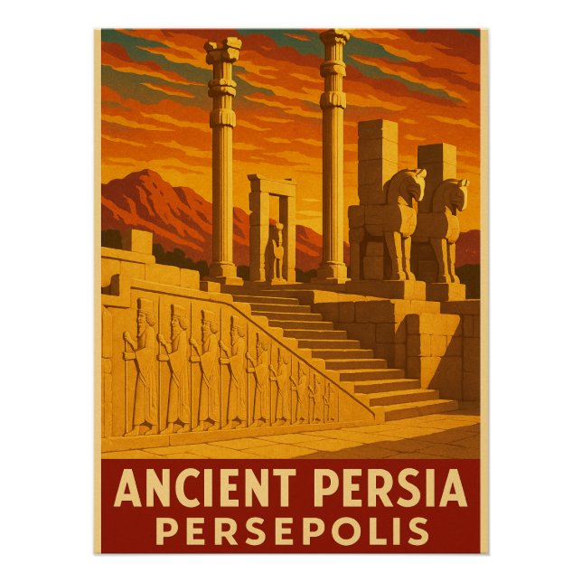 Póster Pérsia Antiga - Persépolis (Frente)