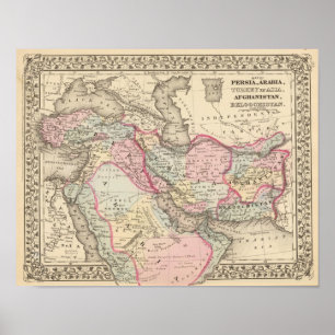 Poster Persia, Arábia, Turquia, Afeganistão, Beloochist