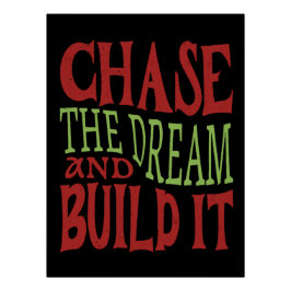 Póster Persiga O Sonho E Construa-O