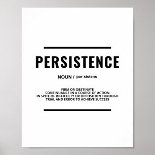 Poster Persistência Citação Motivacional