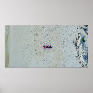 Poster Person sunbathing at the beach