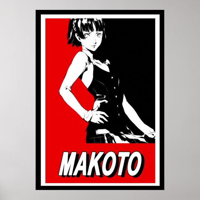 Poster Persona 5 Makoto Niijima Celeb (Frente)