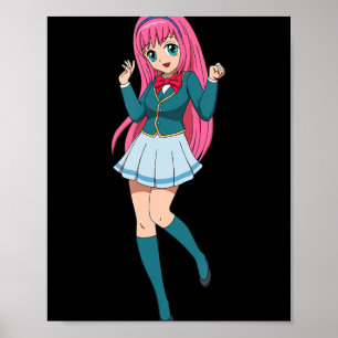 Poster Personagem de desenho animado Japonês de Anime Gir
