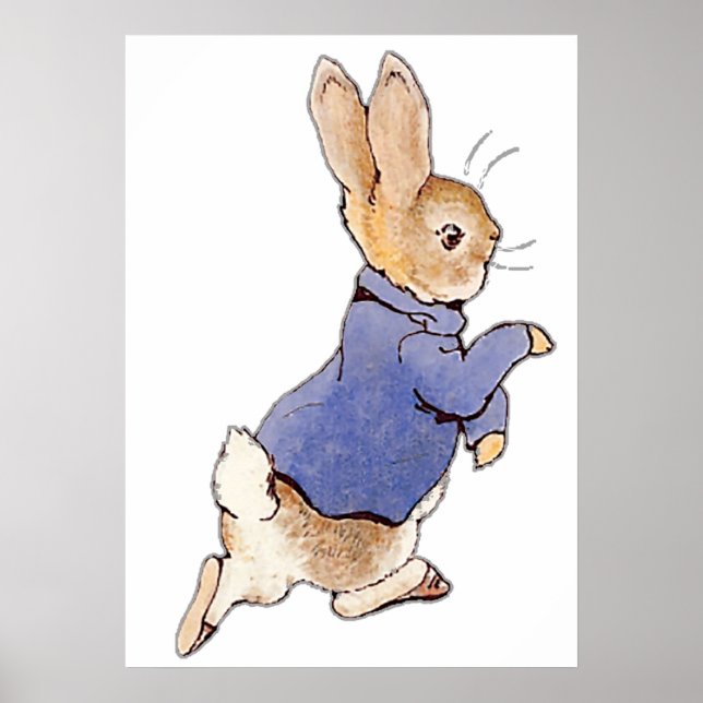Poster Personagens de Berçário Peter Rabbit Beatrix Potte (Frente)
