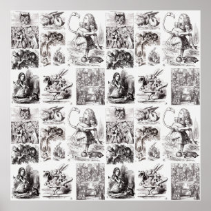 Poster Personagens vindos de Alice no País das Maravilhas
