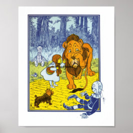 Poster Personagens Vintage do Mágico de Oz