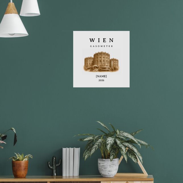 Poster Personalisierte Wien Gasometer | Name & Jahr (Sala de Estar 1)