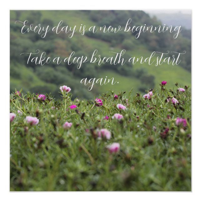 Póster Personalização motivacional da natureza (Frente)