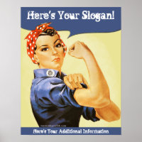 Poster Personalizada Rosie Riveter, Garota Vitória
