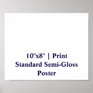 Poster Personalizado 10"x8" Semi-Brilho Padrão