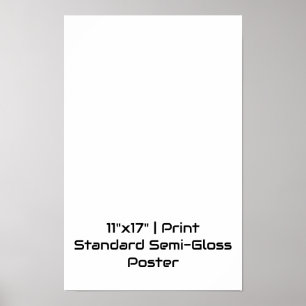 Poster Personalizado 11"x17" Semi-Brilho Padrão