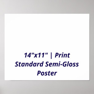 Poster Personalizado 14"x11" Semi-Brilho Padrão