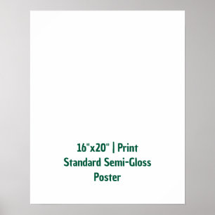 Poster Personalizado 16"x20"  Semi-Brilho Padrão