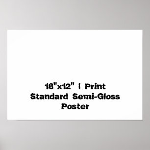 Poster Personalizado 18"x12" Semi-Brilho Padrão