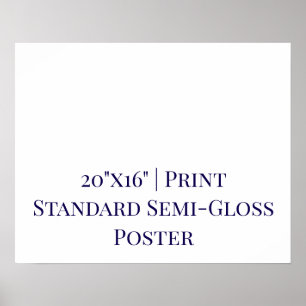 Poster Personalizado 20"x16" Semi-Brilho Padrão