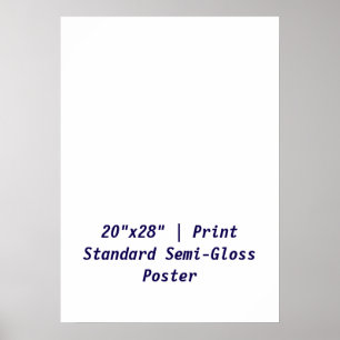 Poster Personalizado 20"x28" Semi-Brilho Padrão