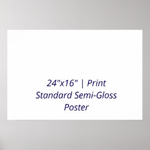 Poster Personalizado 24"x16" Semi-Brilho Padrão