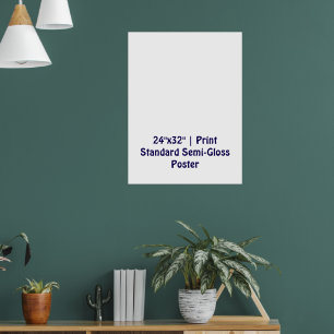 Poster Personalizado 24"x32" Semi-Brilho Padrão