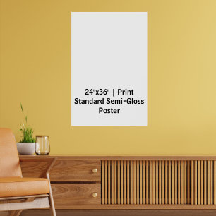 Poster Personalizado 24"x36" Semi-Brilho Padrão