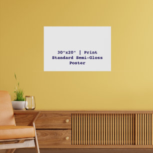 Poster Personalizado 30"x20" Semi-Brilho Padrão