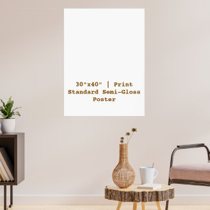 Poster Personalizado 30"x40" Semi-Brilho Padrão
