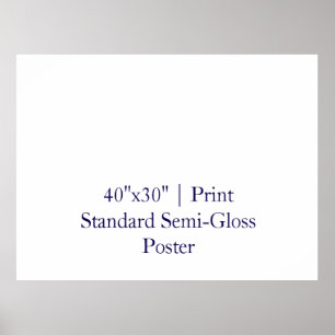Poster Personalizado 40"x30" Semi-Brilho Padrão