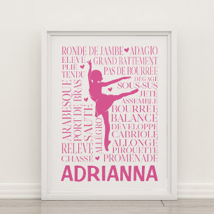 Poster personalizado a cor-de-rosa