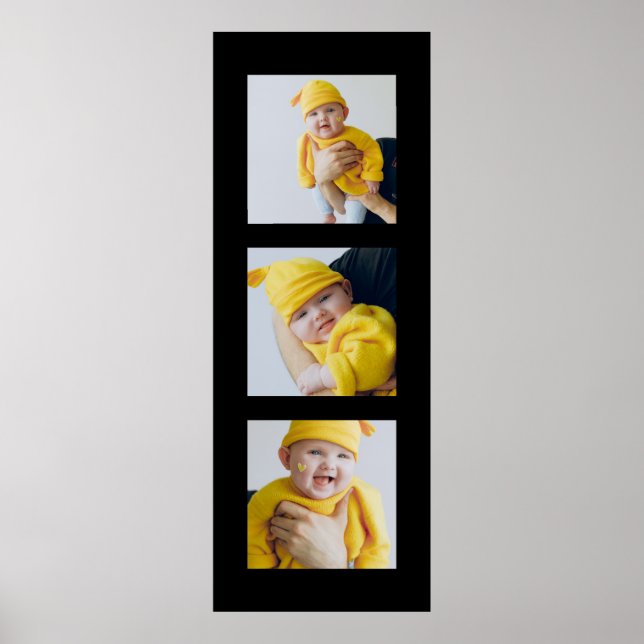 Poster Personalizado Adicionar 3 Fotografias Personalizad (Frente)