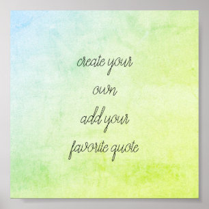 poster personalizado adicione seu design de aquare