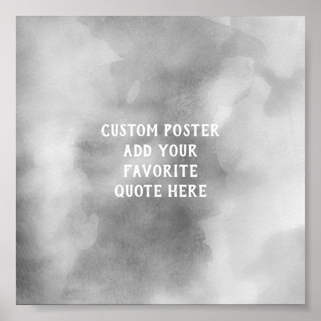 poster personalizado adicione seu design de aquare (Frente)