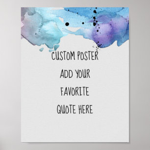 poster personalizado adicione seu design de aquare