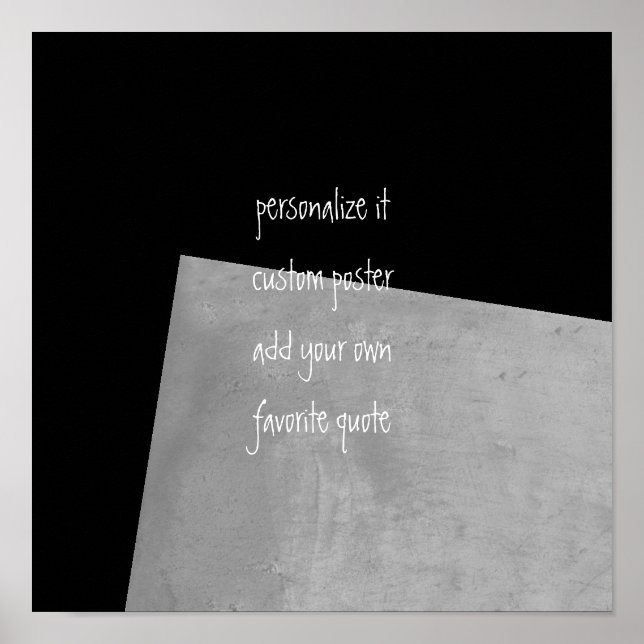 poster personalizado adicione sua própria citação  (Frente)