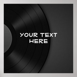 Poster personalizado com fundo do Vinyl Design