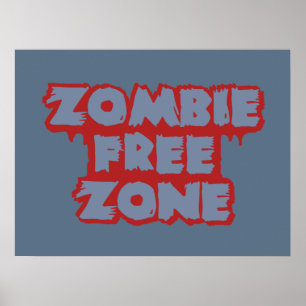 Poster personalizado da Zona Livre Zombie
