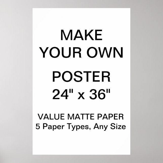 Poster personalizado de 24" x 36" com valor person (Frente)