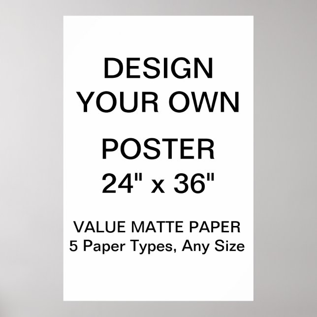 Poster personalizado de 24" x 36" com valor person (Frente)
