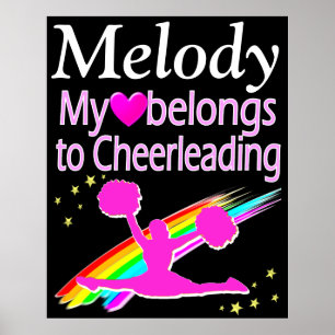 POSTER PERSONALIZADO DE AMOR DO CHEERLEADER